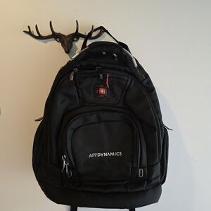 SwissGear Black Men's Backpack with Red Accent